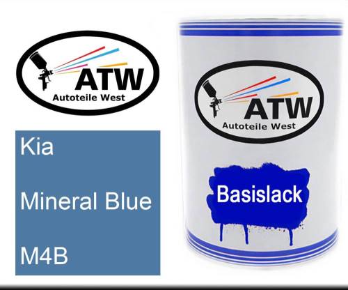 Kia, Mineral Blue, M4B: 500ml Lackdose, von ATW Autoteile West.